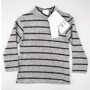 Zara Gray/Black Stripe Shirt 9-12 Months